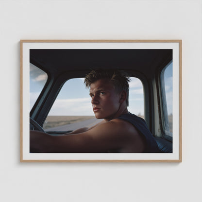 Idle Moment 48x36 Natural Landscape Box Frame