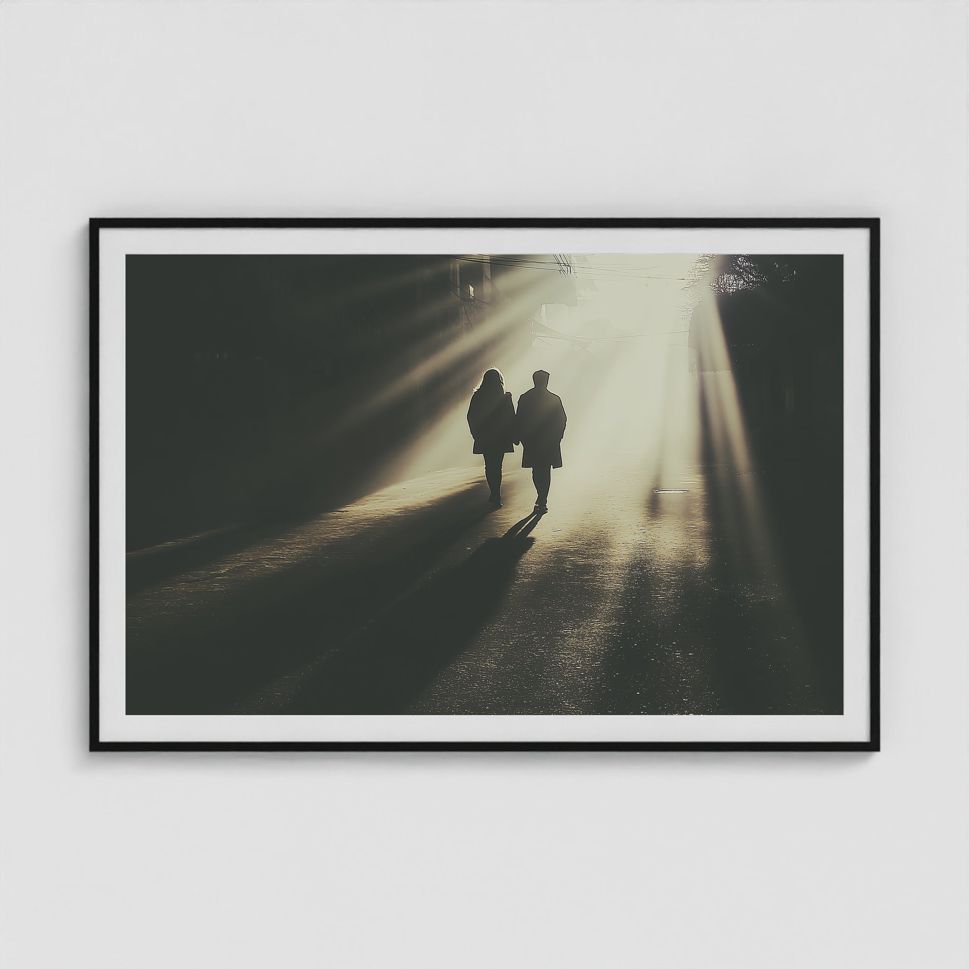 Into the Light 60x40 Black Landscape Box Frame