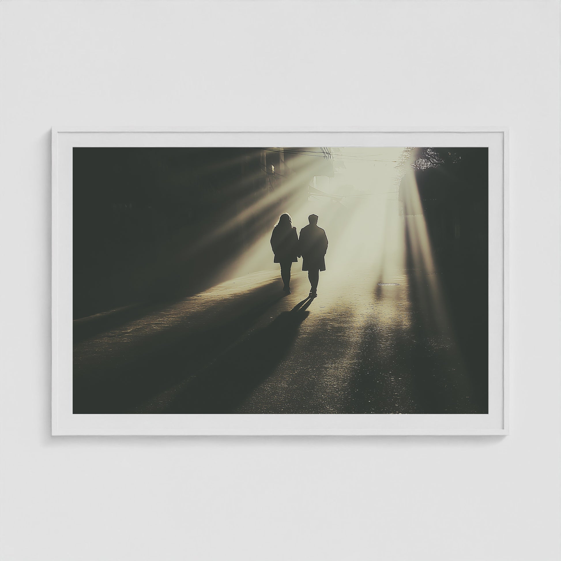 Into the Light 60x40 White Landscape Box Frame