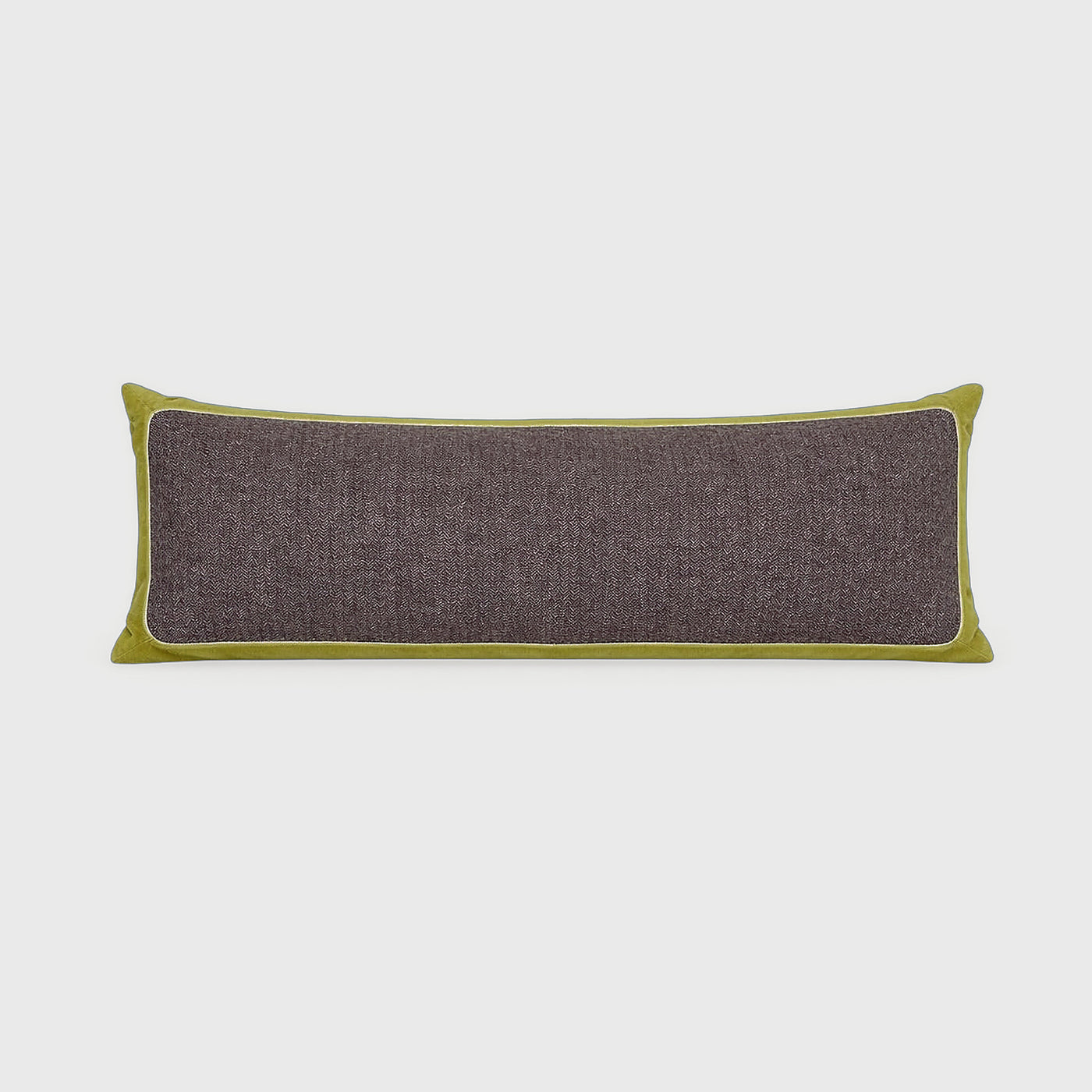 Product shot of Chartreuse and Plum Bolster Pillow – Masculine Fine Art - Luxury Pillows | Provenance & Patina