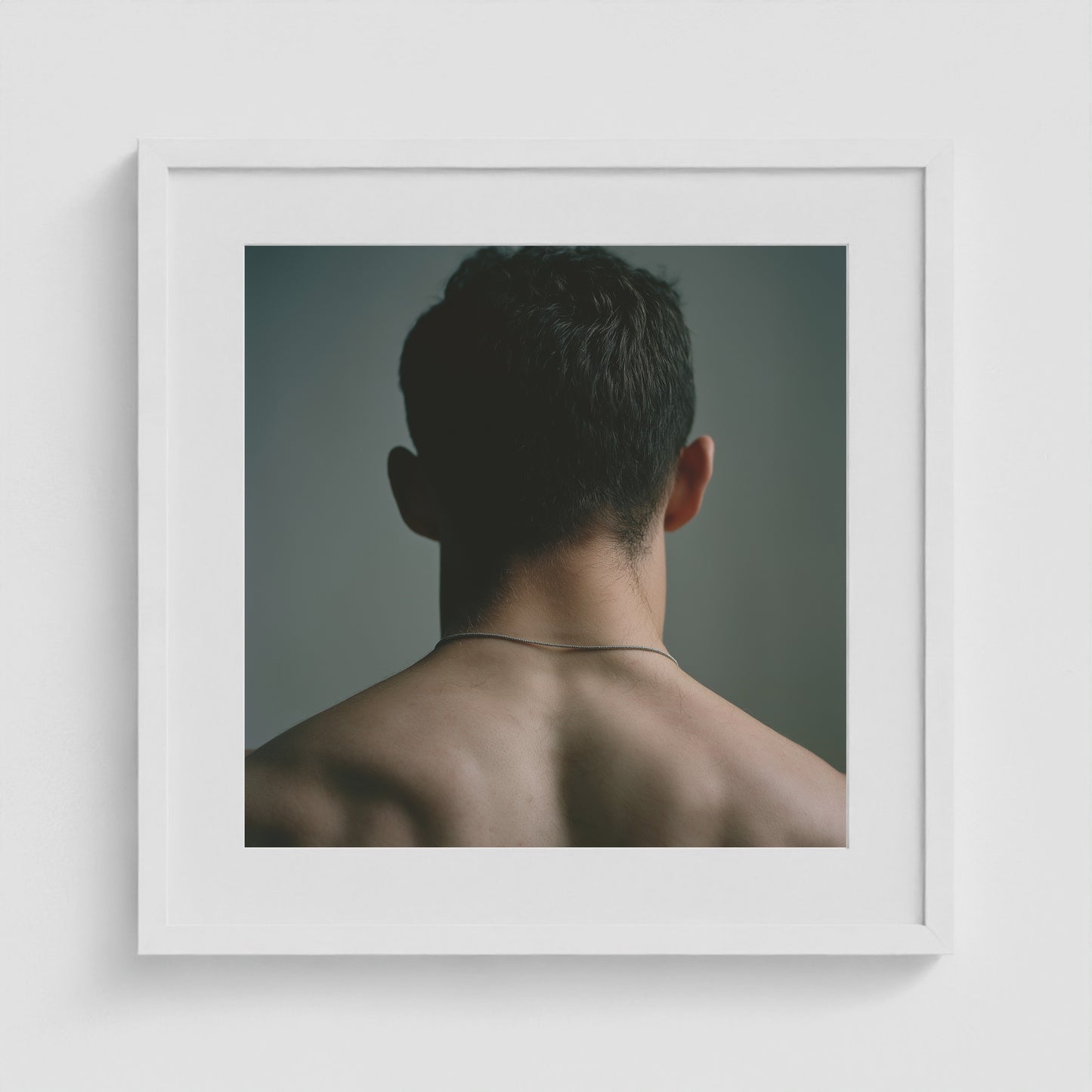 Jet Black Form 20x20 White Square Box Frame