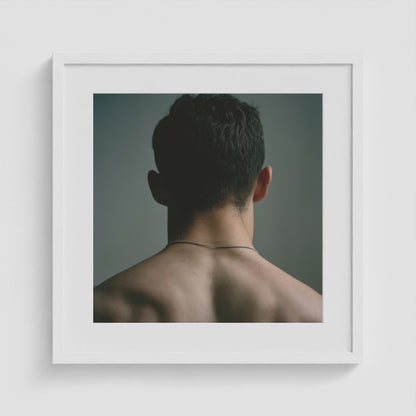 Jet Black Form 20x20 White Square Box Frame