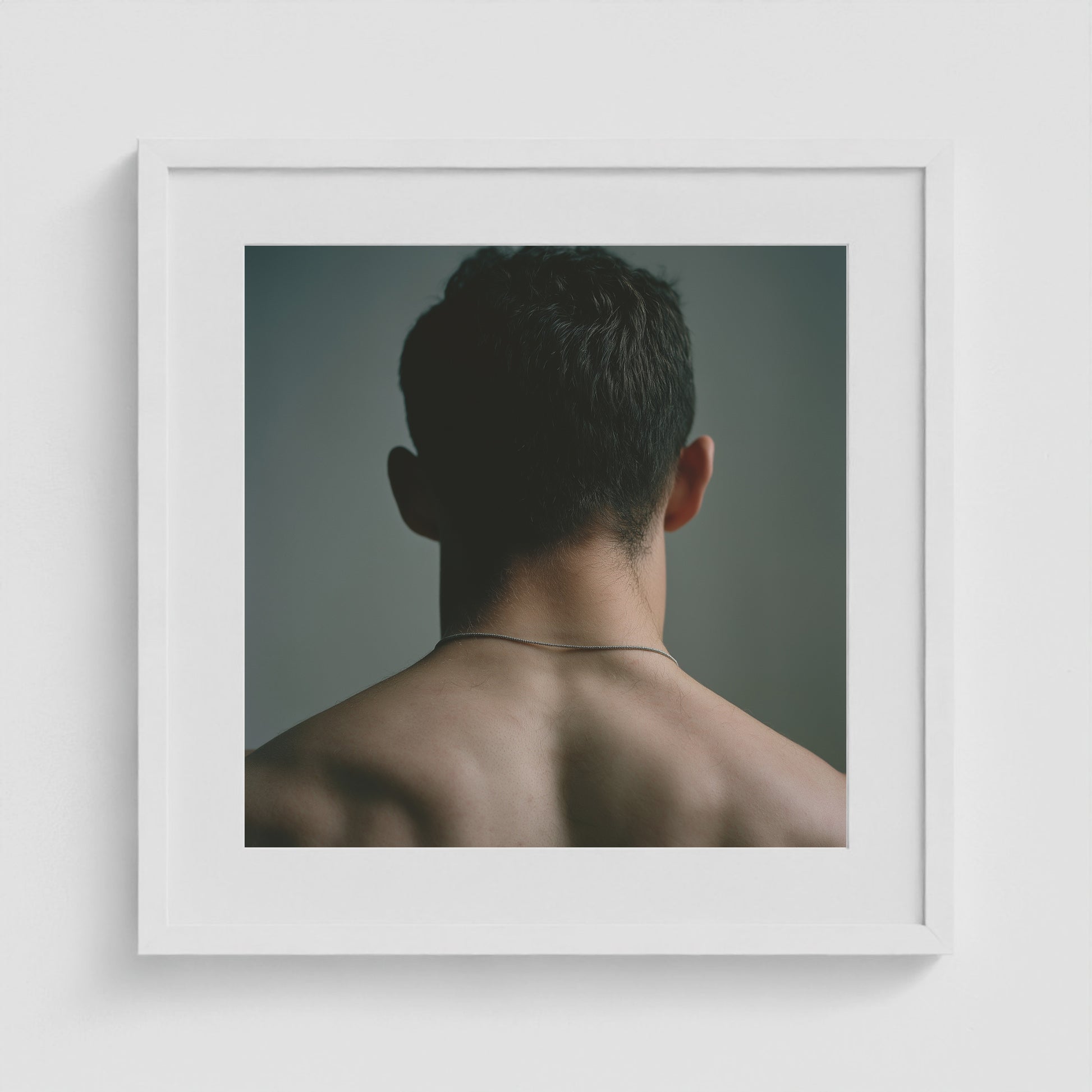 Jet Black Form 20x20 White Square Box Frame
