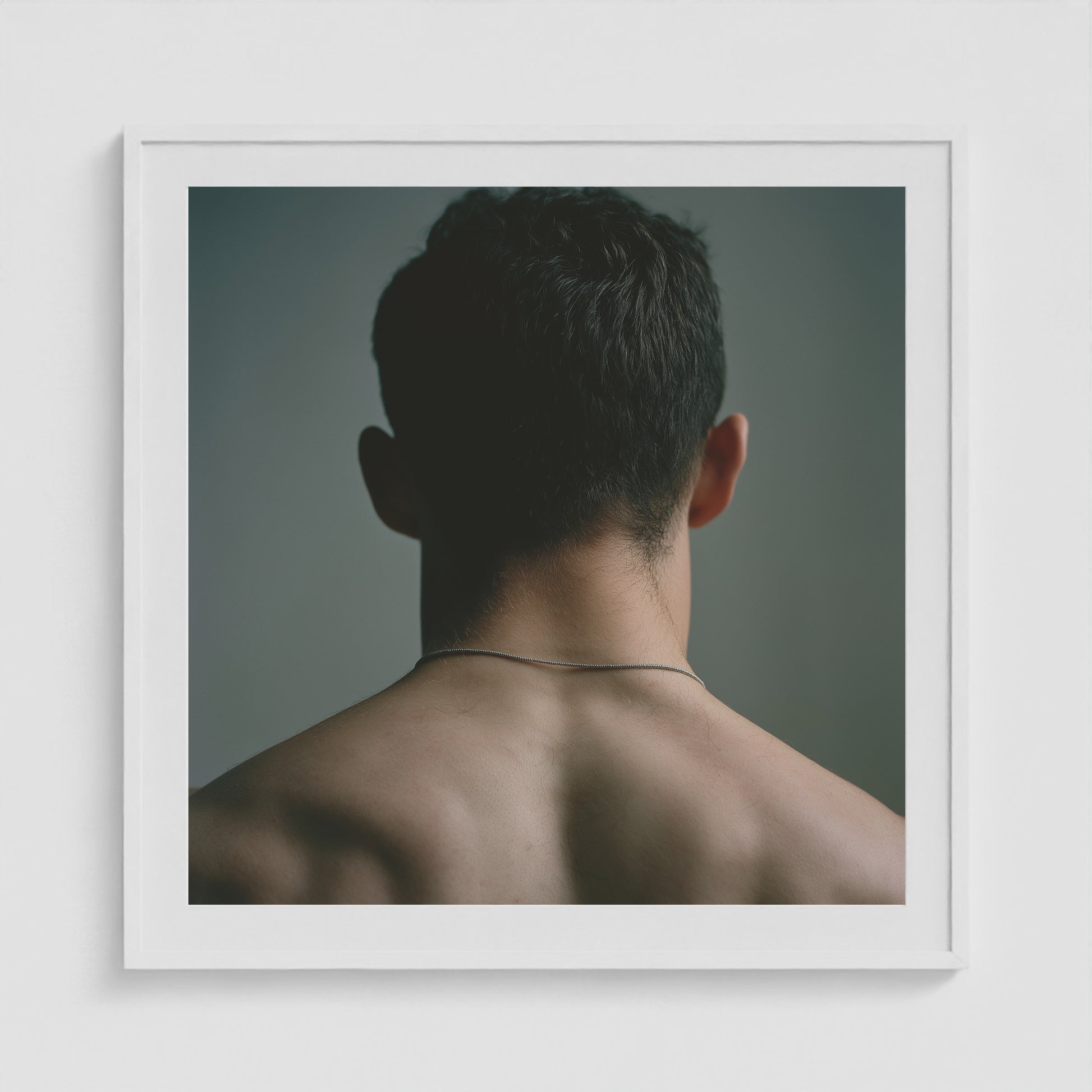 Jet Black Form 36x36 White Square Box Frame