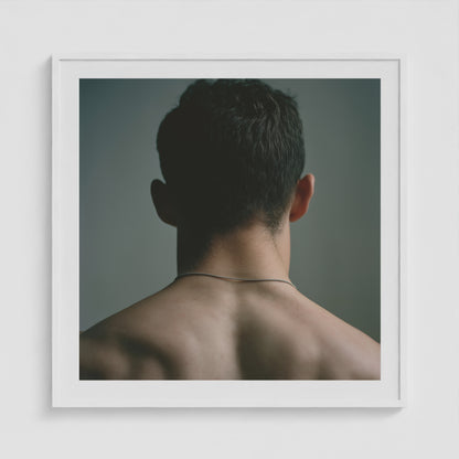 Jet Black Form 36x36 White Square Box Frame