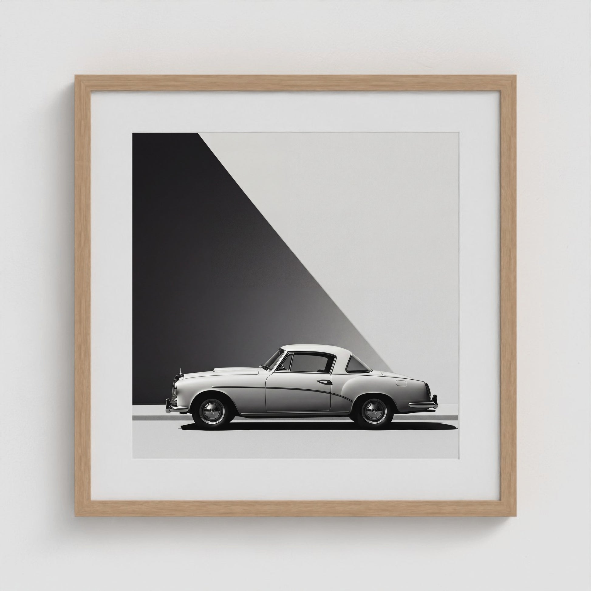 Line of Travel No. 1 20x20 Natural Square Box Frame