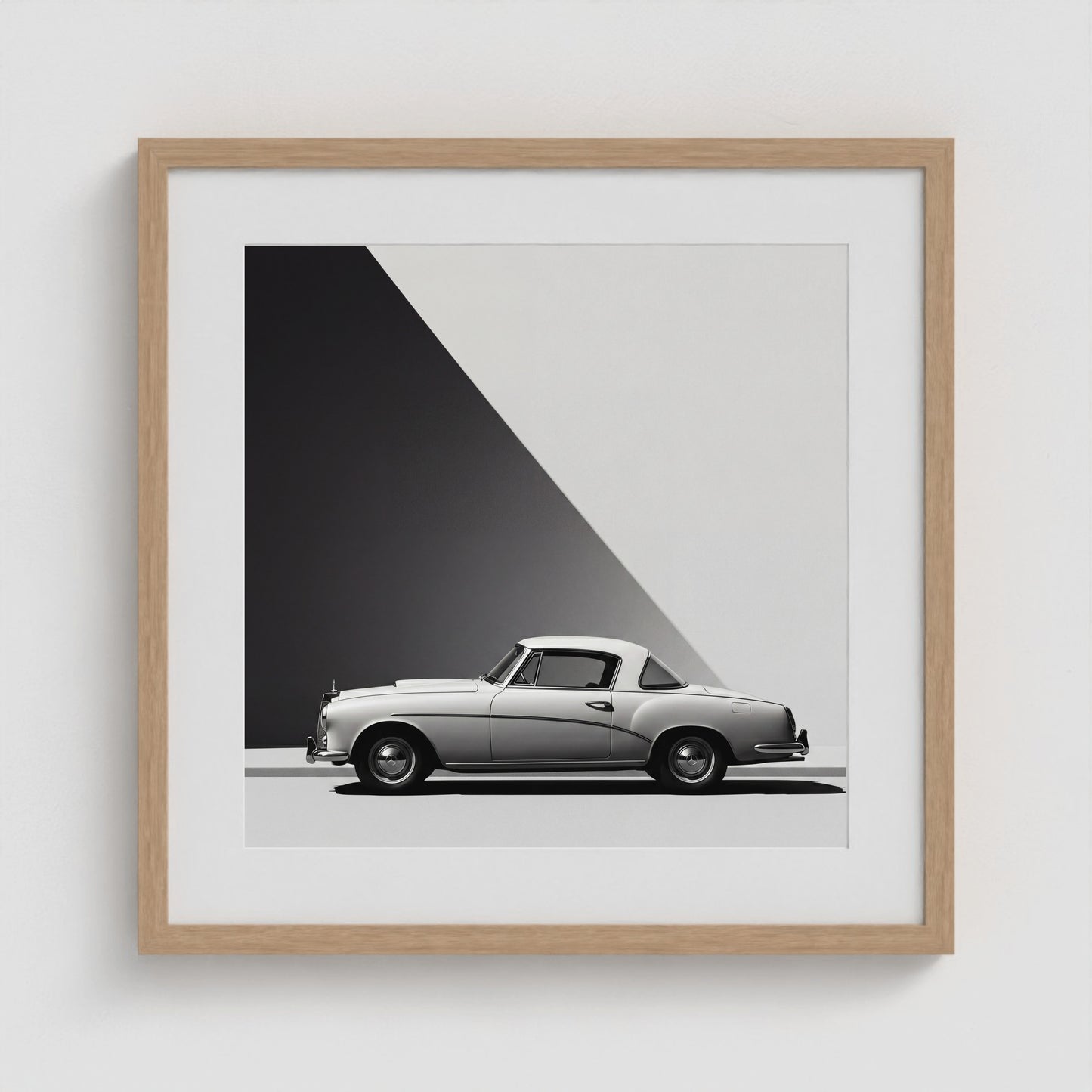 Line of Travel No. 1 20x20 Natural Square Box Frame