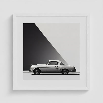 Line of Travel No. 1 20x20 White Square Box Frame