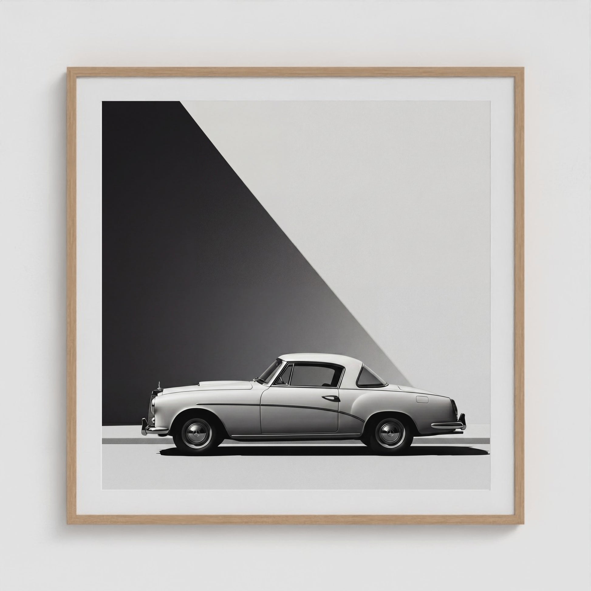 Line of Travel No. 1 36x36 Natural Square Box Frame