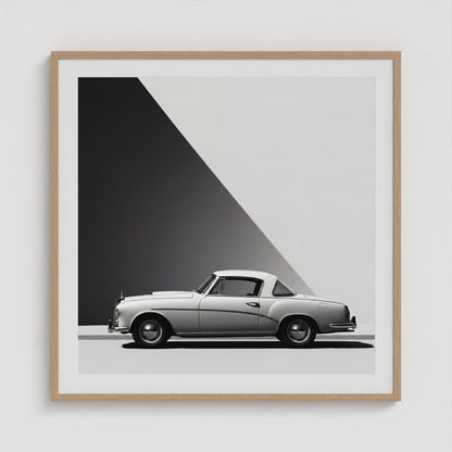 Line of Travel No. 1 36x36 Natural Square Box Frame