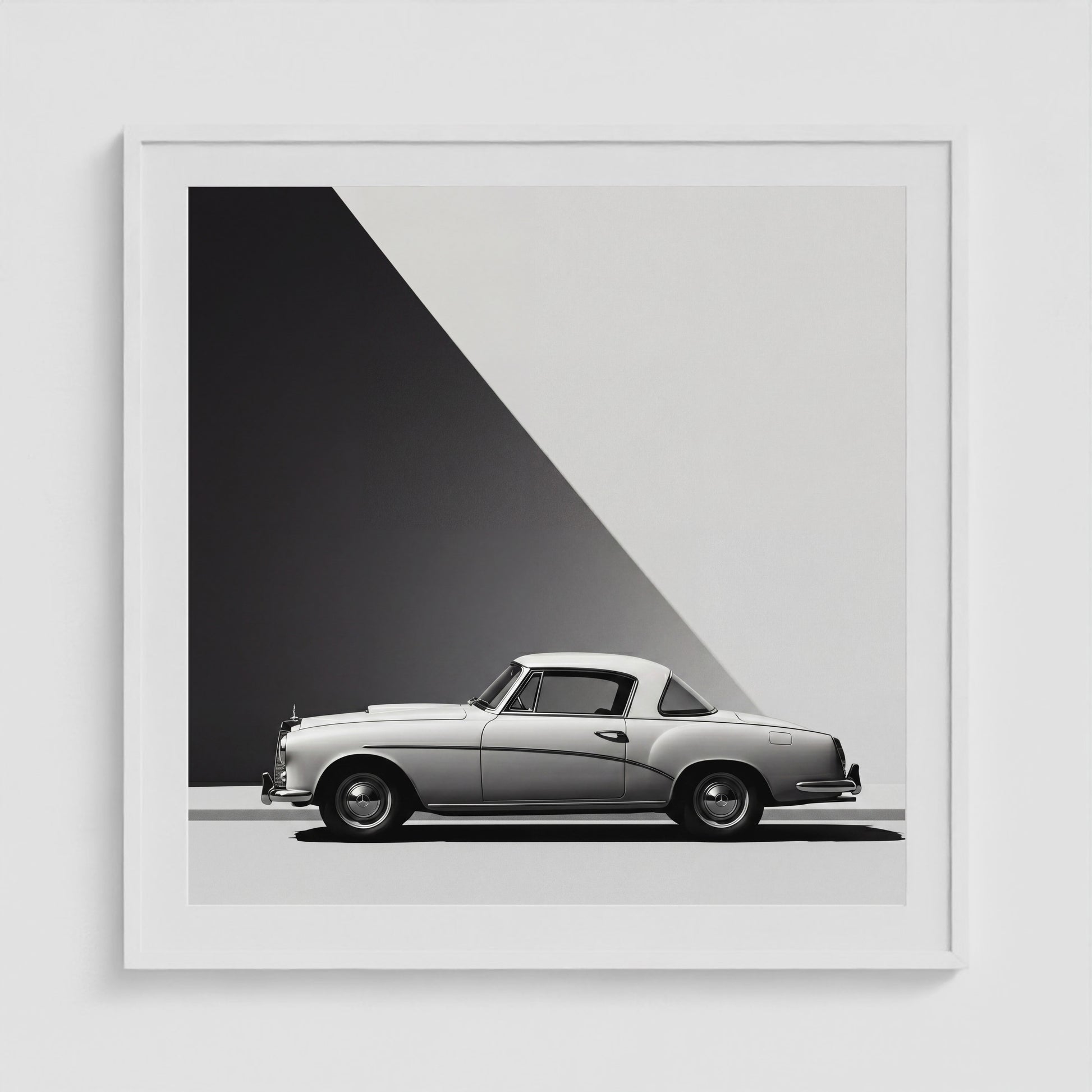 Line of Travel No. 1 36x36 White Square Box Frame