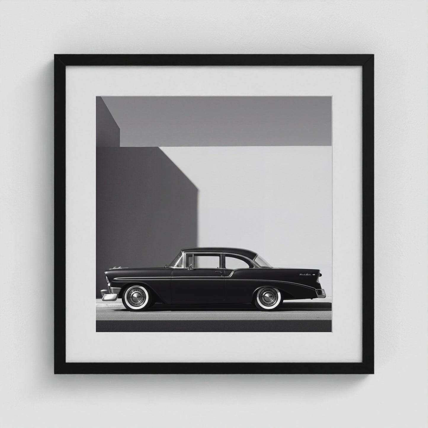 Line of Travel No. 2 20x20 Black Square Box Frame