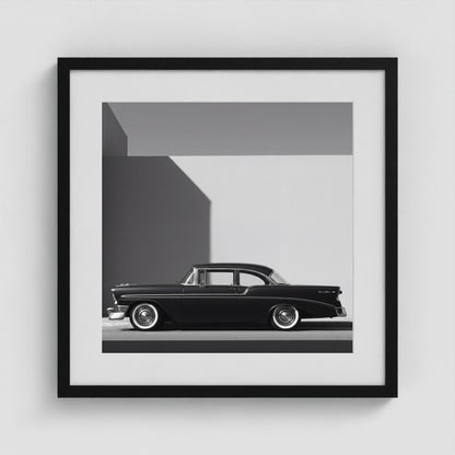 Line of Travel No. 2 20x20 Black Square Box Frame