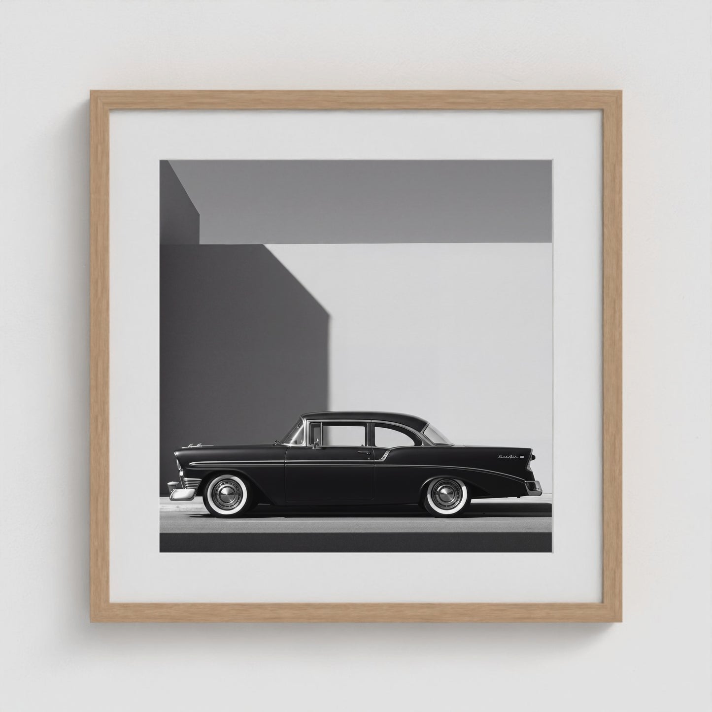 Line of Travel No. 2 20x20 Natural Square Box Frame