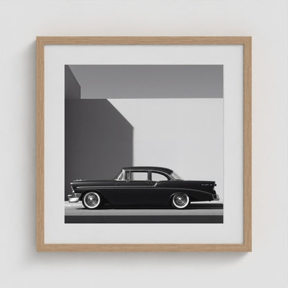Line of Travel No. 2 20x20 Natural Square Box Frame