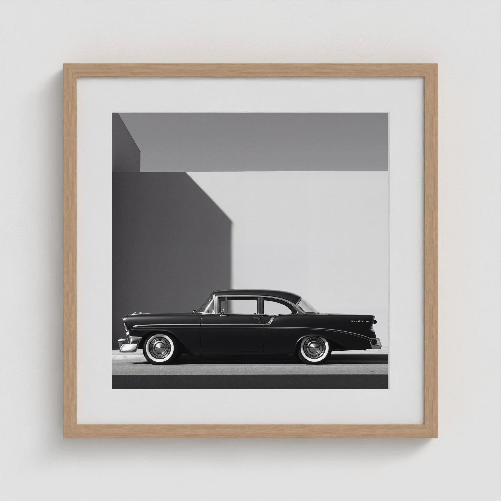 Line of Travel No. 2 20x20 Natural Square Box Frame