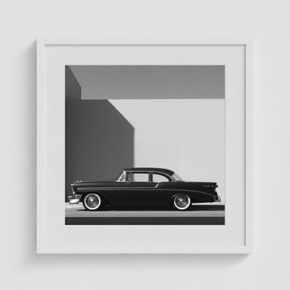 Line of Travel No. 2 20x20 White Square Box Frame