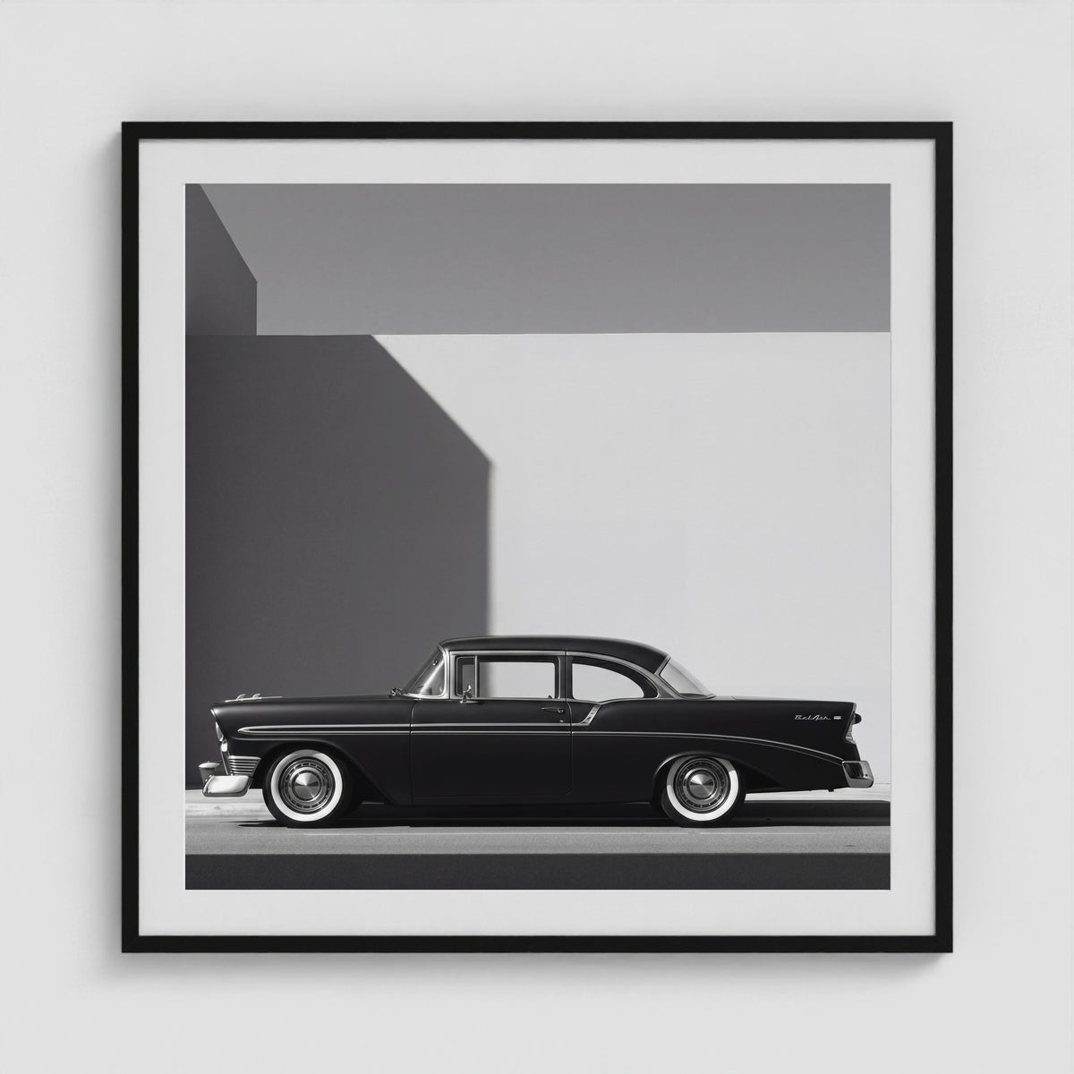 Line of Travel No. 2 36x36 Black Square Box Frame