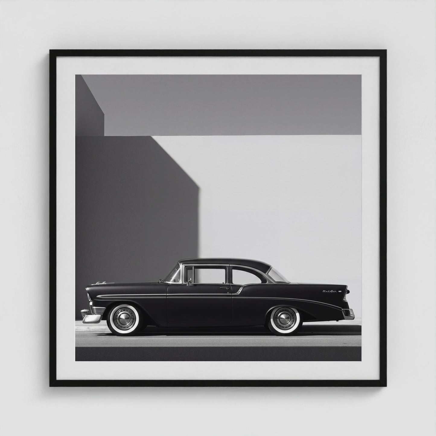 Line of Travel No. 2 36x36 Black Square Box Frame