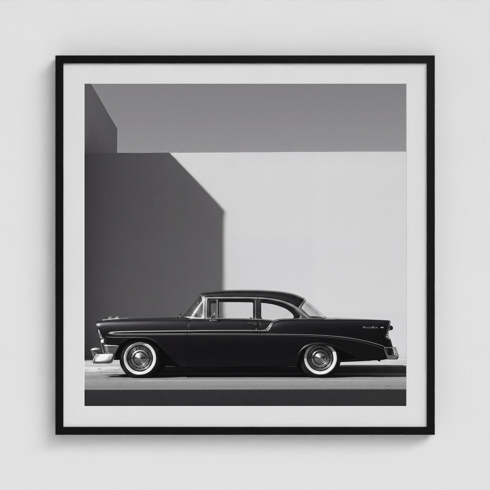 Line of Travel No. 2 36x36 Black Square Box Frame