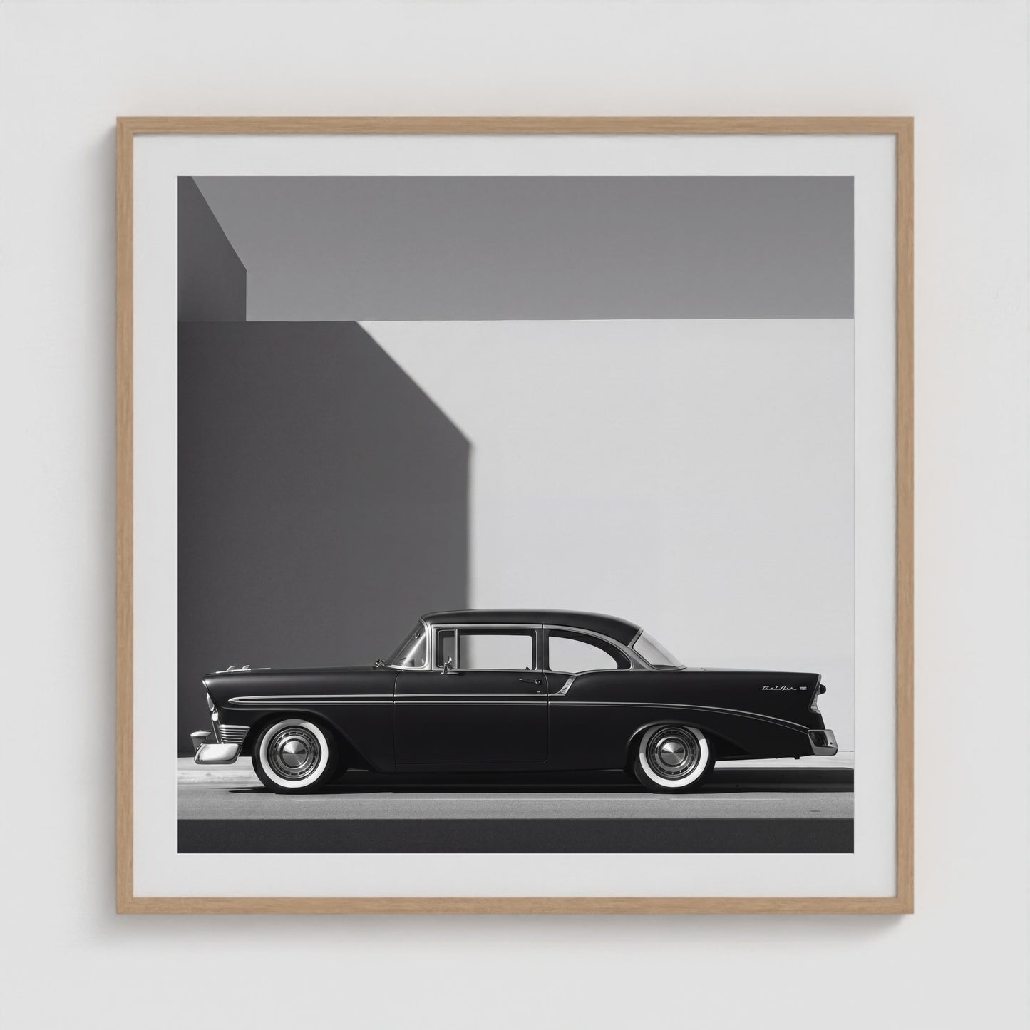 Line of Travel No. 2 36x36 Natural Square Box Frame