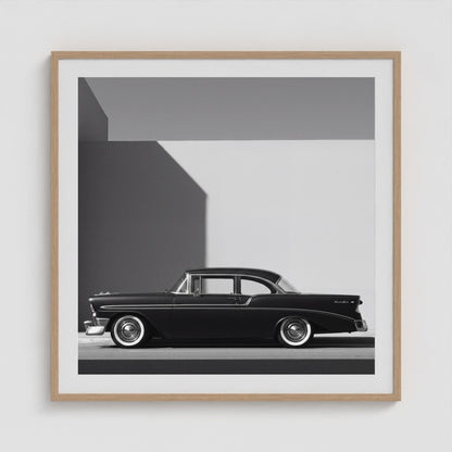 Line of Travel No. 2 36x36 Natural Square Box Frame