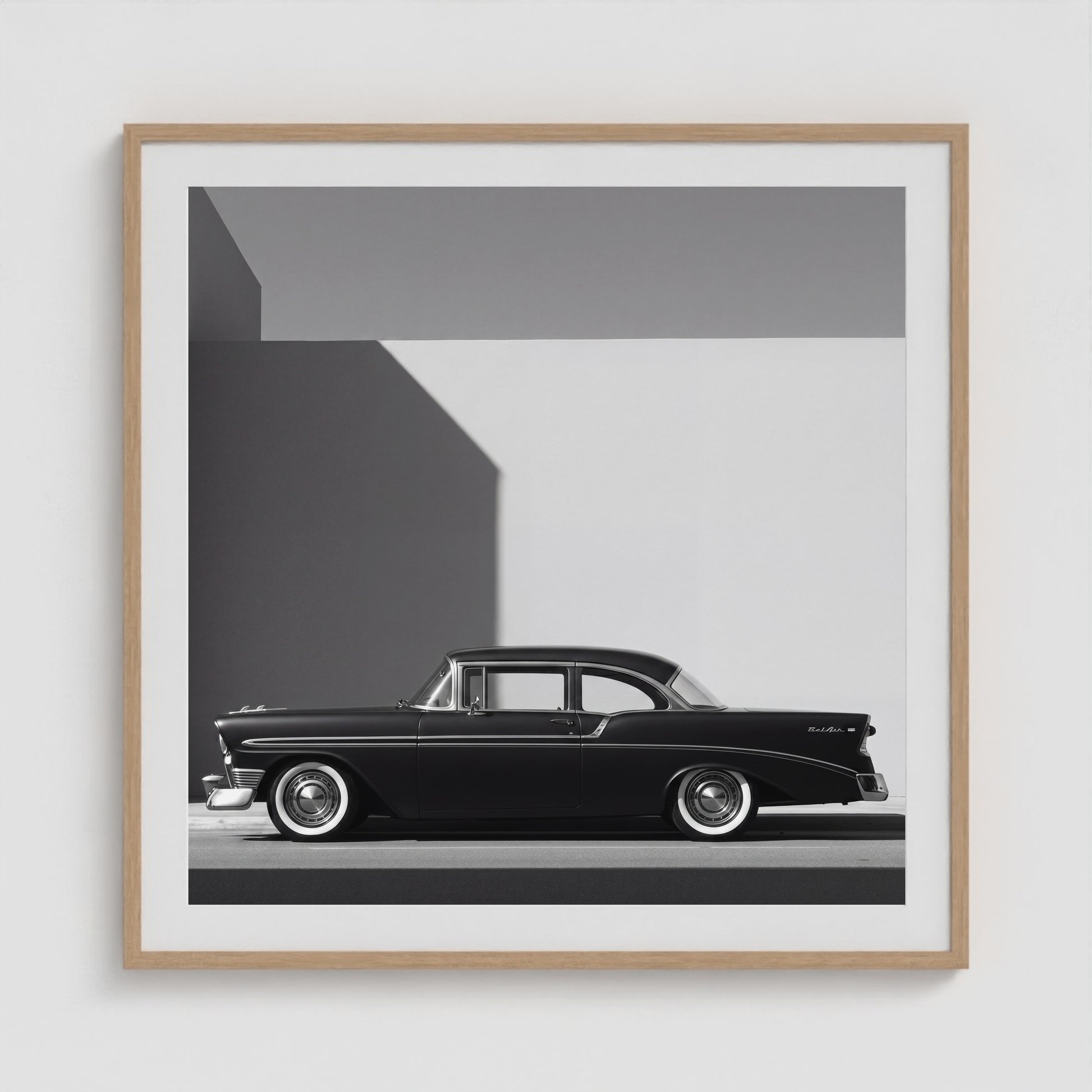 Line of Travel No. 2 36x36 Natural Square Box Frame