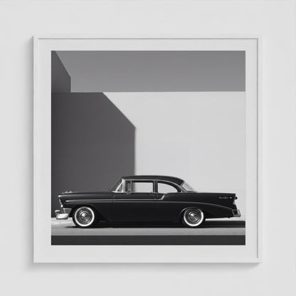 Line of Travel No. 2 36x36 White Square Box Frame