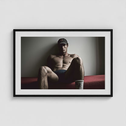 Locker Room - No. 1 36x24 Black Landscape Box Frame