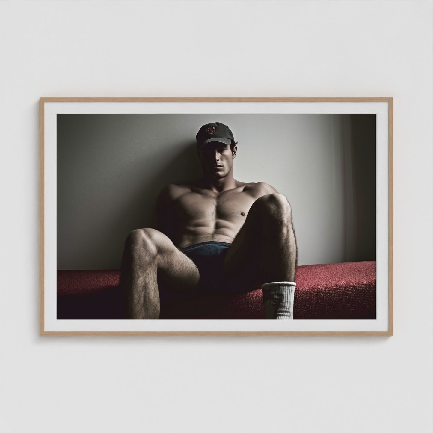 Locker Room - No. 1 60x40 Natural Landscape Box Frame