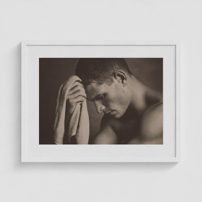 Locker Room - No. 3 24x18 White Landscape Box Frame