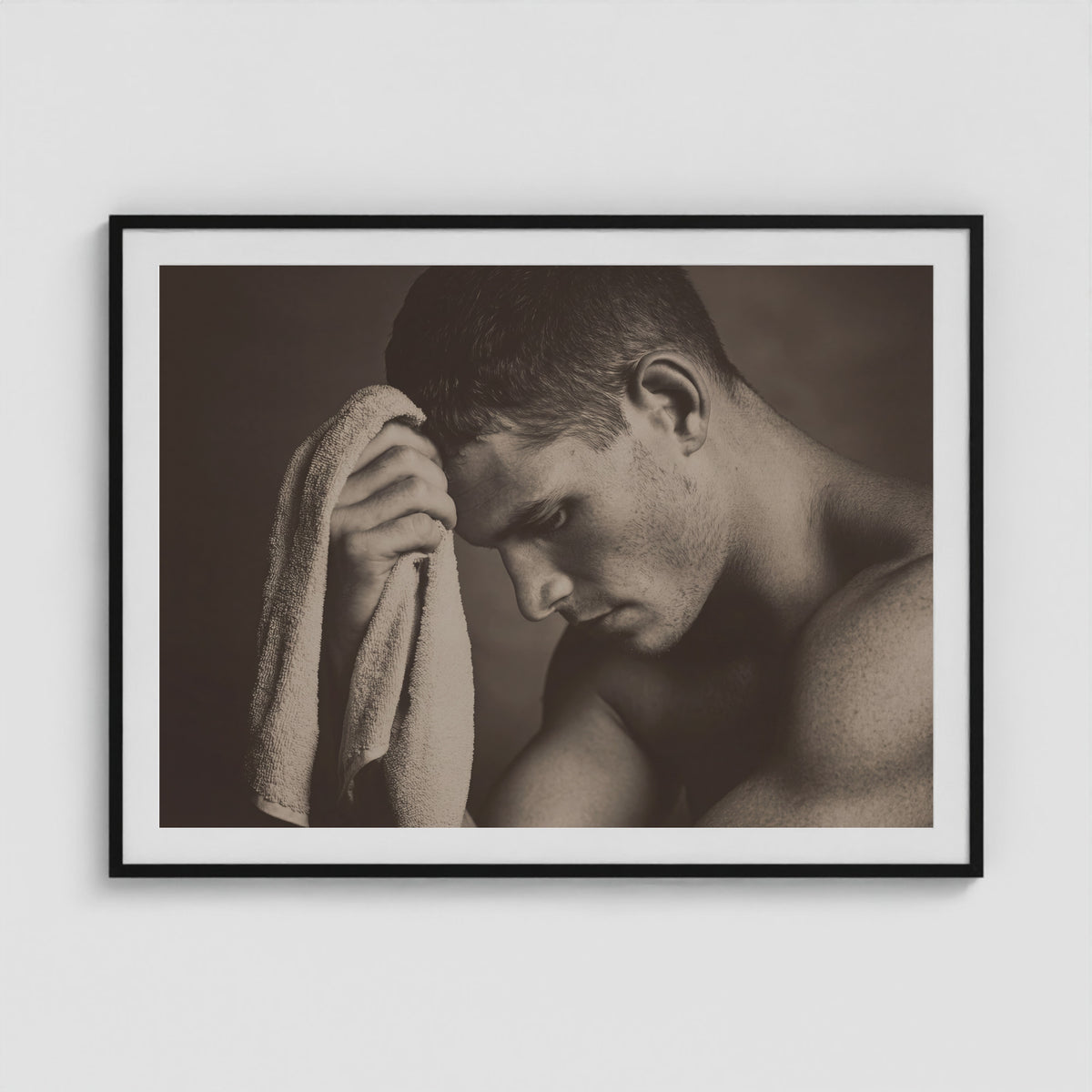 Locker Room - No. 3 48x36 Black Landscape Box Frame
