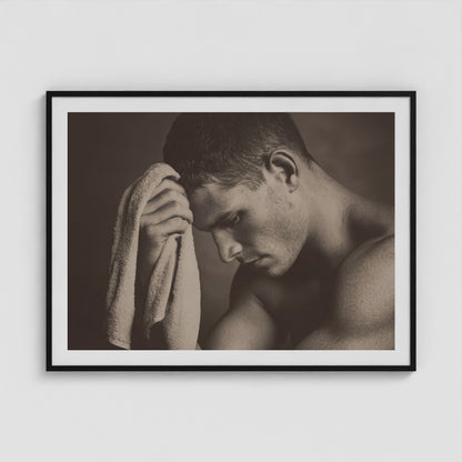 Locker Room - No. 3 48x36 Black Landscape Box Frame
