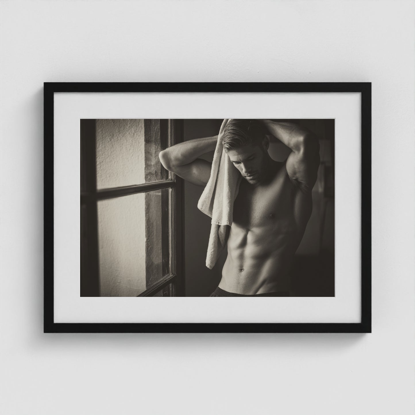 Locker Room - No. 4 24x18 Black Landscape Box Frame