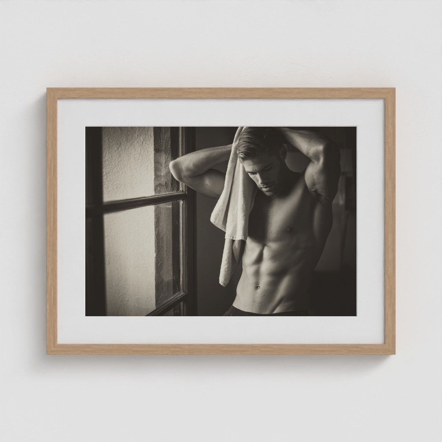 Locker Room - No. 4 24x18 Natural Landscape Box Frame