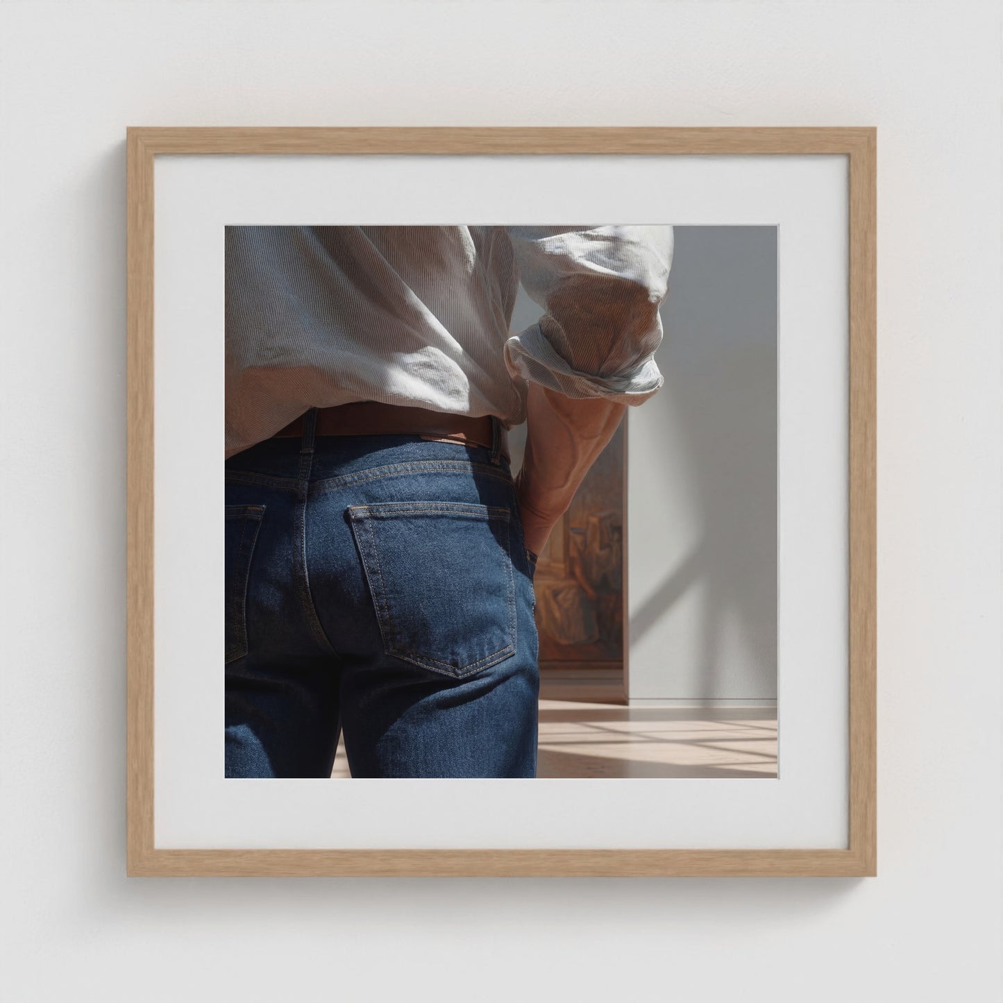 Looking 20x20 Natural Square Box Frame