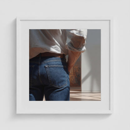 Looking 20x20 White Square Box Frame