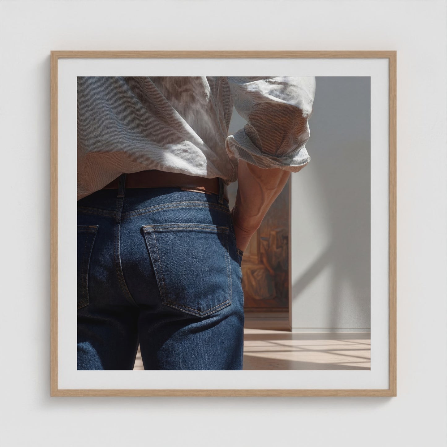 Looking 36x36 Natural Square Box Frame