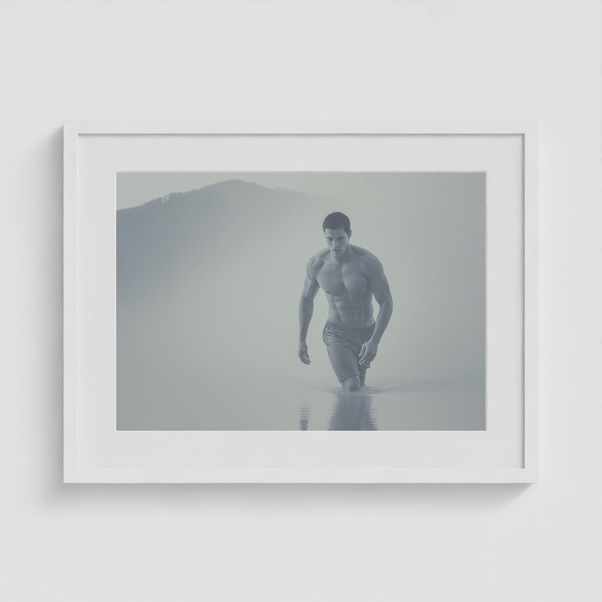 Low Tide 24x18 White Landscape Box Frame