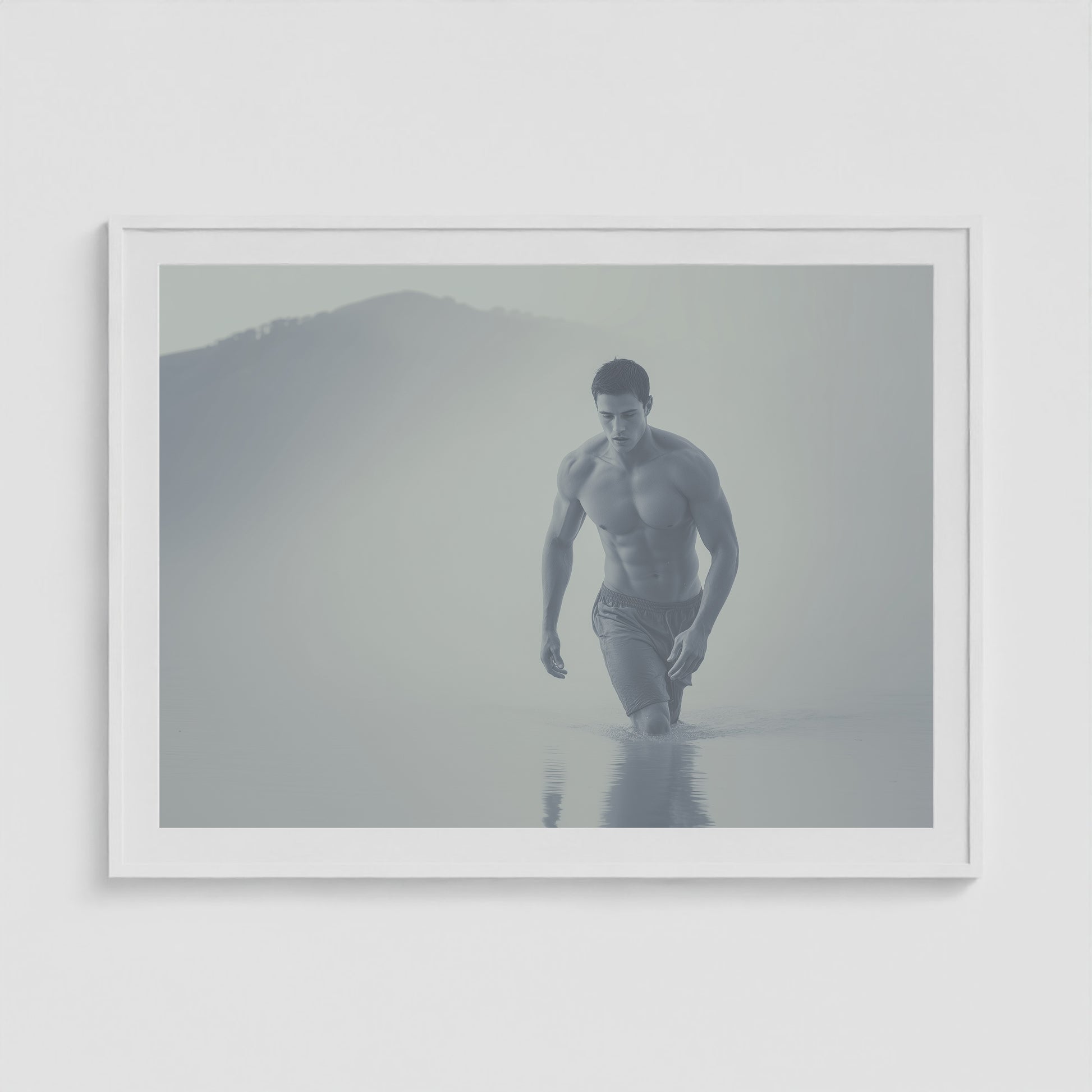 Low Tide 48x36 White Landscape Box Frame