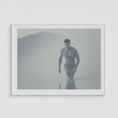 Low Tide 48x36 White Landscape Box Frame