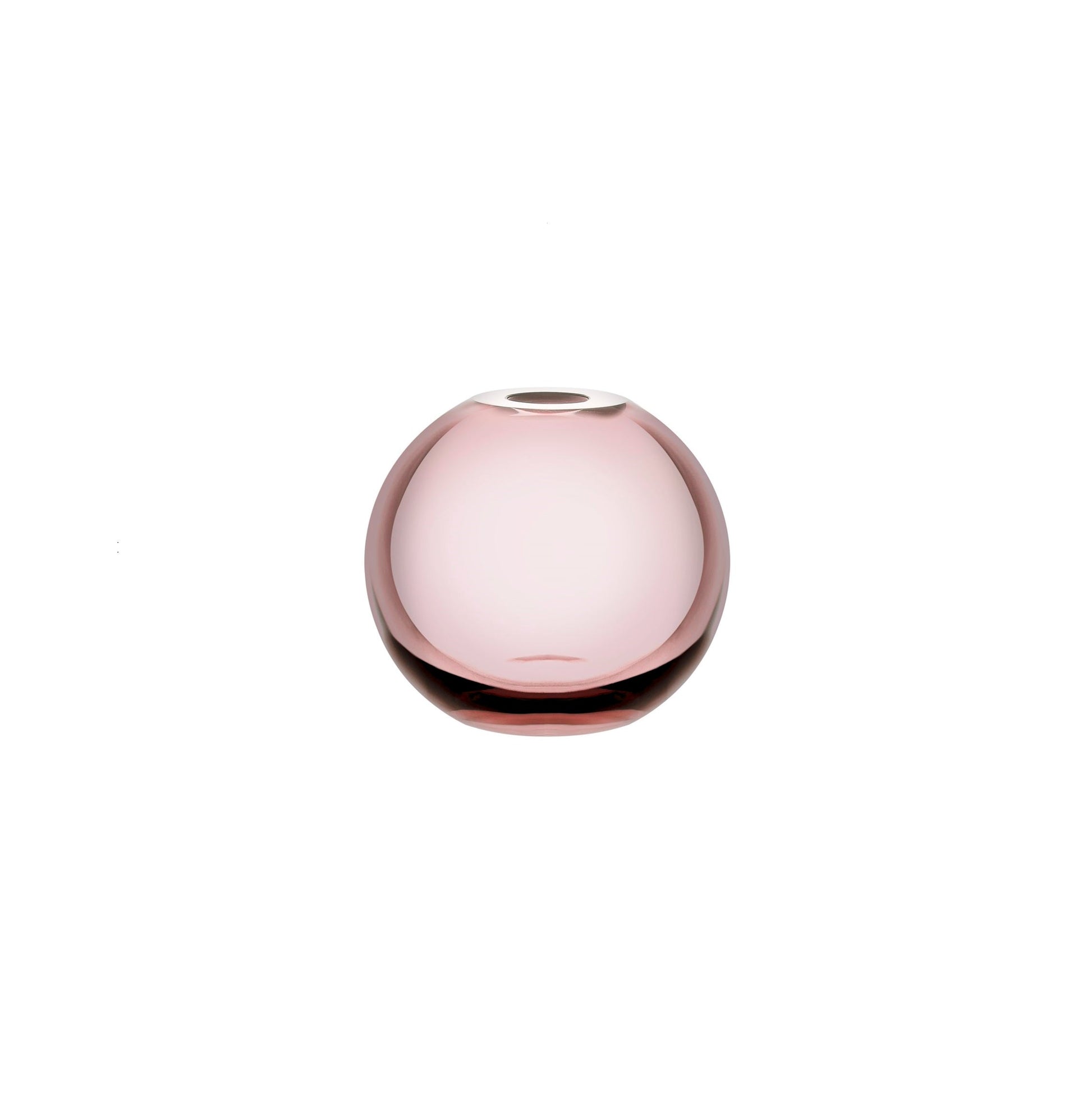 Product shot of Mars Vase Small Steel Apricot Barware | Provenance & Patina