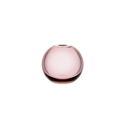 Product shot of Mars Vase Small Steel Apricot Barware | Provenance & Patina
