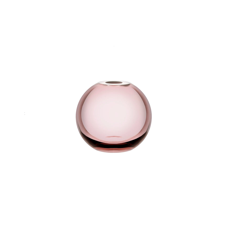 Product shot of Mars Vase Small Steel Apricot Barware | Provenance & Patina