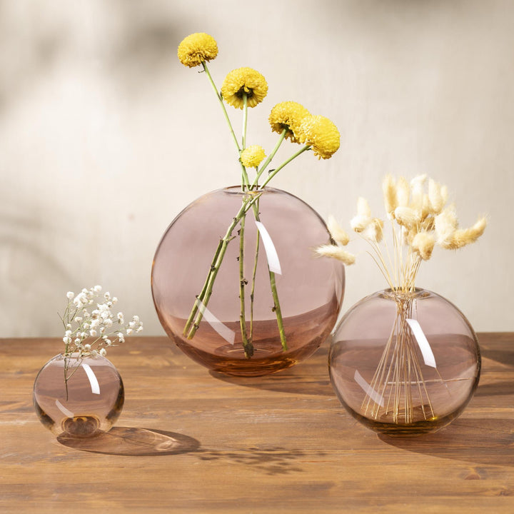 Close up detail of Mars Vase Medium Steel Apricot Barware | Provenance & Patina