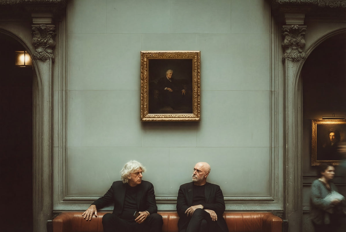 Men at the Museum - Raw Artwork