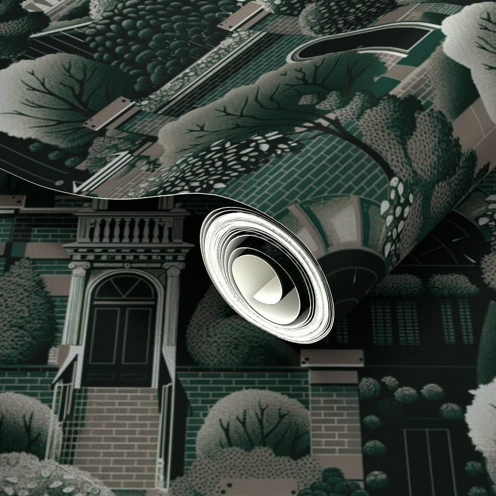 Close-up showing subtle pearlescent reflection on Metallic White Uptown Wallpaper
