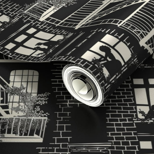 Luminous reflection and subtle movement on metallic substrate wallpaper sample