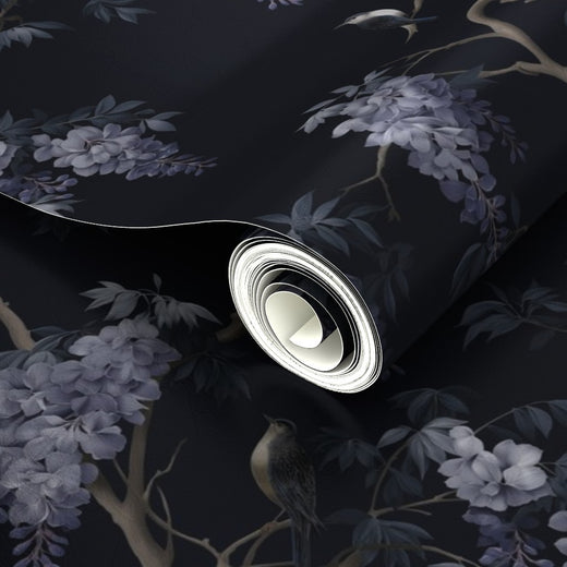 Luminous pearlescent metallic substrate close-up highlighting the subtle shimmer of the swallows