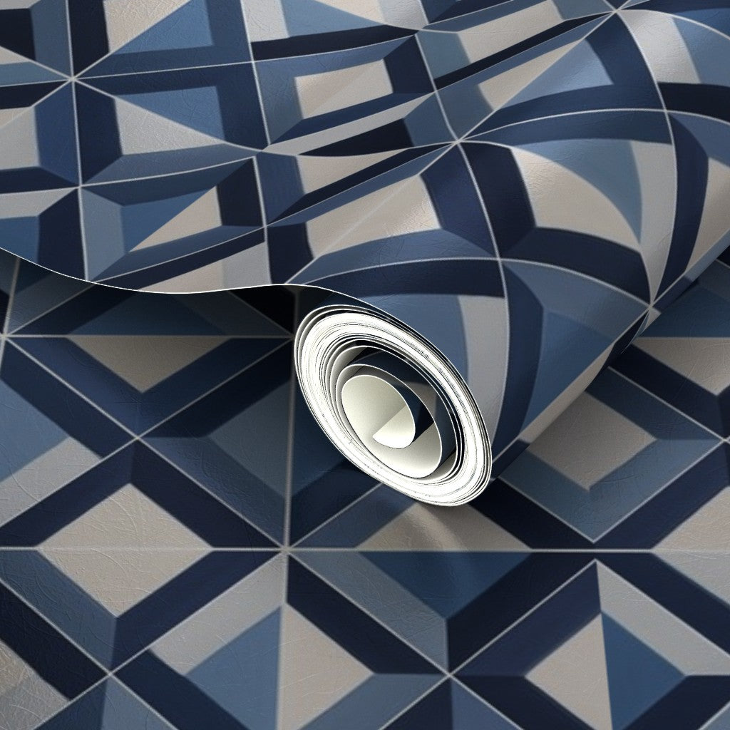 Detail of the shimmering pearlescent surface of Ponti Sand metallic wallpaper